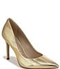 Sam Edelman Hazel Striped Metallic Leather Pointed Toe Pumps - Image 1