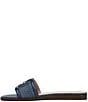 Color:Blue Stone/Hudson Blue - Image 5 - Irina Denim Double E Square Toe Flat Slide Sandals