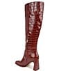 Sam Edelman Issabel Crocodile Embossed Square Toe Tall Dress Boots ...