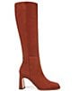 Color:Warm Chestnut - Image 2 - Issabel Suede Tall Wide Calf Dress Boots