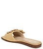 Color:Desert Sun - Image 4 - Ivana Linen Buckle Detail Square Toe Flat Slide Sandals