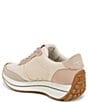 Color:Ivory/Limestone/Soft Rose - Image 4 - Jayce Mesh and Suede Lace-Up Retro Sneakers