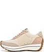 Color:Ivory/Limestone/Soft Rose - Image 5 - Jayce Mesh and Suede Lace-Up Retro Sneakers