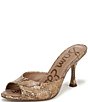 Sam Edelman Jeanie Python Print Leather Dress Slide Sandals - Image 6