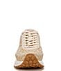 Color:Warm Sand/Dark Natural - Image 6 - Jianna Raffia and Suede Lace-Up Retro Sneakers