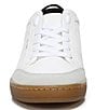 Color:White/Black - Image 6 - Josi Gum Sole Leather Lace-Up Sneakers