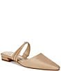 Color:Ecru - Image 1 - Judie Raw Silk Mary Jane Pointed Toe Mules