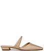 Color:Ecru - Image 2 - Judie Raw Silk Mary Jane Pointed Toe Mules