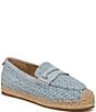 Color:Montrose Blue - Image 1 - Kai Denim Print and Suede Espadrille Inspired Loafers