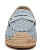 Color:Montrose Blue - Image 6 - Kai Denim Print and Suede Espadrille Inspired Loafers