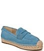 Color:Canary Blue - Image 1 - Kai Suede Espadrille Inspired Loafers