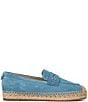 Color:Canary Blue - Image 2 - Kai Suede Espadrille Inspired Loafers
