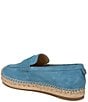 Color:Canary Blue - Image 4 - Kai Suede Espadrille Inspired Loafers
