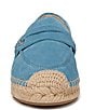 Color:Canary Blue - Image 6 - Kai Suede Espadrille Inspired Loafers