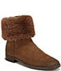 Sam Edelman Katria Suede and Plaid Faux Fur Cuff Booties - Image 1