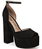Sam Edelman Kirra Suede Ankle Strap Platform Dress Sandals - Image 1