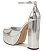 Color:Soft Silver - Image 4 - Kori Patent Ankle Strap Platform Dress Sandals
