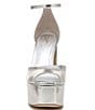Color:Soft Silver - Image 6 - Kori Patent Ankle Strap Platform Dress Sandals