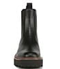 Color:Black Leather - Image 6 - Laguna Waterproof Leather Lug Sole Cold Weather Chelsea Platform Booties