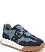 Sam Edelman Langley Raffia and Suede Signature Logo Retro Sneakers - Image 1