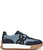 Sam Edelman Langley Raffia and Suede Signature Logo Retro Sneakers - Image 2