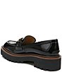 Color:Black - Image 4 - Laurs Leather Bit Buckle Lug Sole Platform Loafers