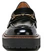 Color:Black - Image 6 - Laurs Leather Bit Buckle Lug Sole Platform Loafers