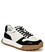 Color:Black/White - Image 1 - Layla Suede and Nylon Retro Sneakers