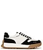 Color:Black/White - Image 2 - Layla Suede and Nylon Retro Sneakers