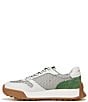 Color:Black/White/Grass Green - Image 5 - Layla Suede and Mesh Lace-Up Sneakers