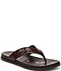 Sam Edelman Lila Leather Croco Pint Flip Flops - Image 1