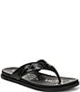 Sam Edelman Lila Leather Croco Pint Flip Flops - Image 1