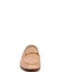 Color:Peach - Image 6 - Loraine Metallic Leather Bit Detail Flat Loafers