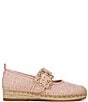 Color:Pink Lotus - Image 2 - Maddy Linen Mary Jane Espadrille Loafers