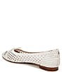 Color:Bright White - Image 4 - May Basket Weave Bow Detail Ballet Flats
