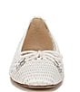 Color:Bright White - Image 6 - May Basket Weave Bow Detail Ballet Flats