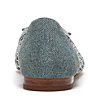 Color:Washed New Blue - Image 6 - May Denim Basket Woven Bow Detail Ballet Flats