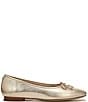 Color:Gold Leaf - Image 2 - Meadow Leather Bow Detail Ballet Flats
