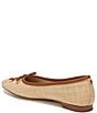 Color:Bleached Beechwood - Image 4 - Meadow Raffia Bow Detail Woven Ballet Flats