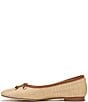 Color:Bleached Beechwood - Image 5 - Meadow Raffia Bow Detail Woven Ballet Flats