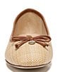 Color:Bleached Beechwood - Image 6 - Meadow Raffia Bow Detail Woven Ballet Flats