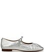 Color:Soft Silver - Image 2 - Micah Leather Mary Jane Ballet Flats