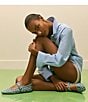 Sam Edelman Michaela Shine Mesh Gem Embellished Mary Jane Flats, Coastal Blue - Image 11