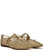 Sam Edelman Michaela Shine Mesh Gem Embellished Mary Jane Flats, Amber Gold - Image 9