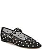 Sam Edelman Michaela Shine Mesh Gem Embellished Mary Jane Flats, Black - Image 1