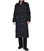 Sam Edelman Mixed Quilt Stand Collar Removable Hood Maxi Puffer - Image 1