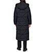 Sam Edelman Mixed Quilt Stand Collar Removable Hood Maxi Puffer - Image 2