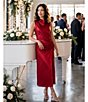 Sam Edelman Mock Neck Gathered Satin Maxi Dress - Image 6