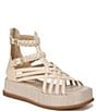 Color:Linen - Image 1 - Nicki Leather Braided Gladiator Platform Sandals