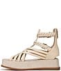 Color:Linen - Image 5 - Nicki Leather Braided Gladiator Platform Sandals